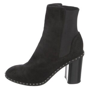 RAG & BONE Romo Waxy Black Leather Studded Chelsea Boots